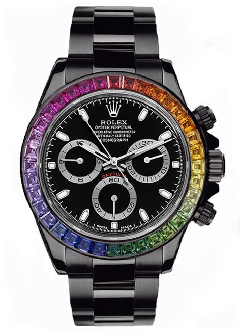 rolex rainbow daytona black